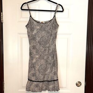 Talbots Babydoll Slip Dress Nightie Nightgown MED Black/White Spaghetti Strap
